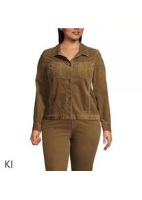 LANDS' END Leicht verk&uuml;rzte Cordjacke f&uuml;r Damen in Plus-Gr&ouml;&szlig;e, Damen, size: plus, Braun, Baumwoll-Mischung, by Lands' End
