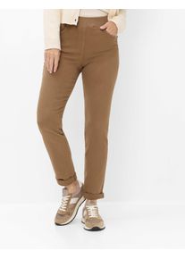 Raphaela by Brax Damen Five-Pocket-Hose Style PAMINA OLIO, denim hellbraun, Gr. 40K