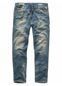 Replay Herren Jeans Neaal Destroy Blau 100 % Baumwolle