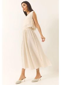 Texturierte Bluse und Rock aus Musselin, zwei-teiliges Set