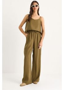 &Auml;rmelloses Camisole und weit geschnittene Hosen Set