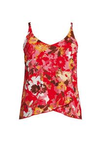 LANDS' END Tankinitop mit Tulpensaum chlorresistent f&uuml;r Damen, Damen, size: regular, Rot, Nylon-Mischung, by Lands' End