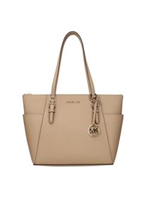 Michael Kors Beiger Leder-Schultertasche
