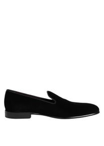 Dolce & Gabbana Dolce & Gabbana Schwarze Samt Slipper Herren Formelle Schuhe
