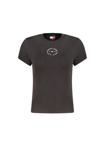 Tommy Hilfiger Schwarzes Baumwoll-T-Shirt f&uuml;r Damen