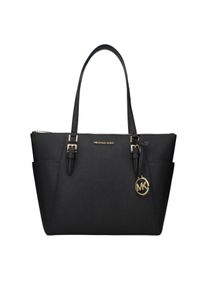 Michael Kors Schwarze Leder Schultertasche