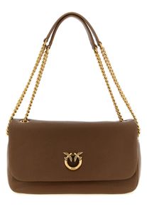 Pinko Braune Lammleder Schultertasche