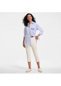 LANDS' END All-Day CoolMax Capri-Jeans f&uuml;r Damen in Petite-Gr&ouml;&szlig;e, Damen, size: petite, Elfenbein, Baumwolle/Polyester/Baumwoll-Mischung, by Lands' End