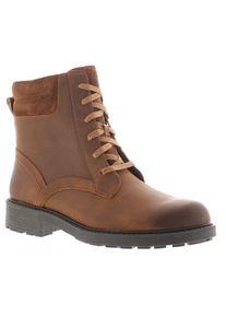 Clarks Damen Stiefeletten Discover Effortless Leder Rei&szlig;verschluss braun