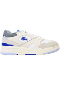 Lacoste Lineshot 124 1 Herren Wei&szlig;/Blaue Sneaker