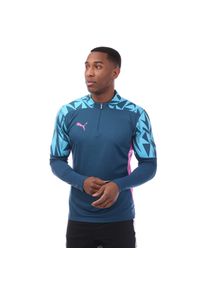 Herren Puma IndividualFINAL 1/4 Zip Top in Blau