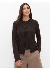 Brax Damen Strickjacke Style ANN brunette, dunkelbraun, Gr. 44