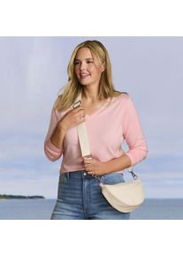 LANDS' END Supima&reg; Langarm-Shirt mit V-Ausschnitt f&uuml;r Damen in Petite-Gr&ouml;&szlig;e, Damen, size: petite, Blau, Baumwolle, by Lands' End