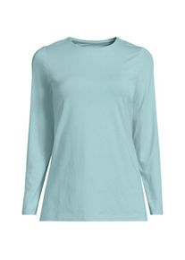LANDS' END Shirt aus Baumwolle/Modal-Mix mit Rundausschnitt f&uuml;r Damen in Petite-Gr&ouml;&szlig;e, Damen, size: petite, Gr&uuml;n, Baumwolle Modal, by Lands' End
