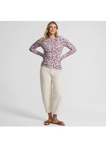 LANDS' END Shirt aus Baumwolle/Modal-Mix mit Rundausschnitt f&uuml;r Damen, Damen, size: regular, Elfenbein, Elasthan/Baumwolle Modal, by Lands' End