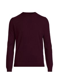 LANDS' END Merino-Rundhalspullover f&uuml;r Herren, Herren, size: regular, Rot, Wolle, by Lands' End