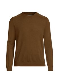 LANDS' END Merino-Rundhalspullover f&uuml;r Herren, Herren, size: regular, Braun, Wolle, by Lands' End