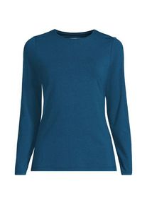 LANDS' END Shirt aus Baumwolle/Modal-Mix mit Rundausschnitt f&uuml;r Damen, Damen, size: regular, Blau, Elasthan/Baumwolle Modal, by Lands' End