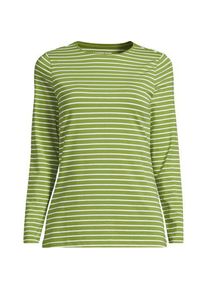 LANDS' END Shirt aus Baumwolle/Modal-Mix mit Rundausschnitt f&uuml;r Damen, Damen, size: regular, Gr&uuml;n, Elasthan/Baumwolle Modal, by Lands' End