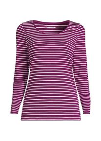 LANDS' END Baumwolle/Modal-Shirt mit Ballett-Ausschnitt f&uuml;r Damen in Petite-Gr&ouml;&szlig;e, Damen, size: petite, Rot, Baumwolle Modal, by Lands' End