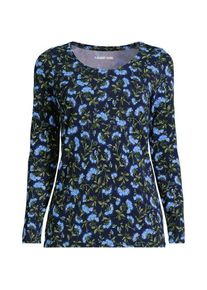 LANDS' END Baumwolle/Modal-Shirt mit Ballett-Ausschnitt f&uuml;r Damen in Petite-Gr&ouml;&szlig;e, Damen, size: petite, Blau, Baumwolle Modal, by Lands' End