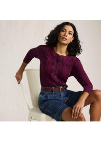 LANDS' END Shirt aus Baumwolle/Modalmix mit 3/4-&Auml;rmeln in Petite-Gr&ouml;&szlig;e, Damen, size: petite, Lila, Baumwolle Modal, by Lands' End