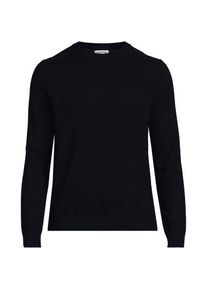 LANDS' END Merino-Rundhalspullover f&uuml;r Herren, Herren, size: regular, Blau, Wolle, by Lands' End