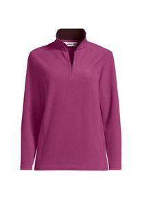 LANDS' END Anyweather Fleece-Pullover mit Rei&szlig;verschluss f&uuml;r Damen, Damen, size: regular, Rot, Polyester, by Lands' End