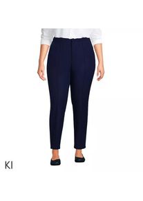 LANDS' END Kn&ouml;chellange High Waist Hose f&uuml;r Damen in Plus-Gr&ouml;&szlig;e, Damen, size: plus, Blau, Baumwoll-Mischung/Nylon-Mischung, by Lands' End