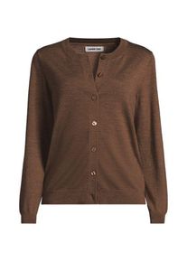 LANDS' END Merino-Cardigan f&uuml;r Damen, Damen, size: regular, Braun, by Lands' End