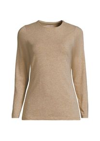 LANDS' END Shirt aus Baumwolle/Modal-Mix mit Rundausschnitt f&uuml;r Damen in Plus-Gr&ouml;&szlig;e, Damen, size: plus, Braun, Elasthan/Baumwolle Modal, by Lands' End