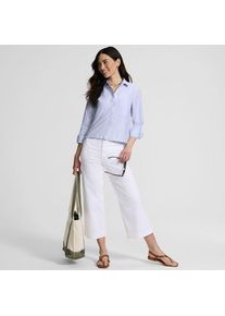 LANDS' END Verk&uuml;rzte Oxfordbluse f&uuml;r Damen, Damen, size: regular, Wei&szlig;, Baumwolle, by Lands' End