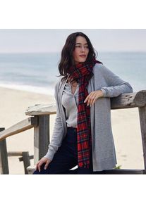 LANDS' END Offener Cardigan f&uuml;r Damen in Petite-Gr&ouml;&szlig;e, Damen, size: petite, Grau, Baumwolle, by Lands' End