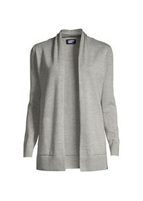 LANDS' END Offener Cardigan f&uuml;r Damen in Plus-Gr&ouml;&szlig;e, Damen, size: plus, Schwarz, Baumwolle, by Lands' End
