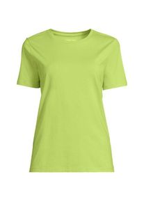 LANDS' END Supima Kurzarm-Shirt mit rundem Ausschnitt f&uuml;r Damen, Damen, size: regular, Gr&uuml;n, Baumwolle, by Lands' End
