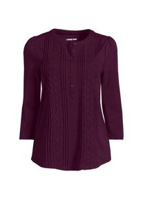 LANDS' END Shirt aus Baumwolle/Modalmix mit 3/4-&Auml;rmeln in Plus-Gr&ouml;&szlig;e, Damen, size: plus, Lila, Baumwolle Modal, by Lands' End