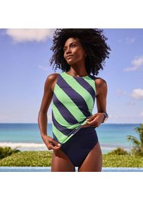 LANDS' END Bikinihose mit hohem Beinausschnitt f&uuml;r Damen, Damen, size: regular, Blau, Elasthan/Nylon-Mischung, by Lands' End
