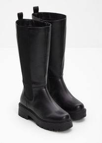 bonprix Stiefel, schwarz, Gr.42, Sch&ouml;ner Weitschaftstiefel in zeitlosem Design