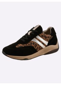 Heine sheego Gro&szlig;e Gr&ouml;&szlig;en Sneaker, schwarz-leofarben, Gr&ouml;&szlig;e 37 - Damen