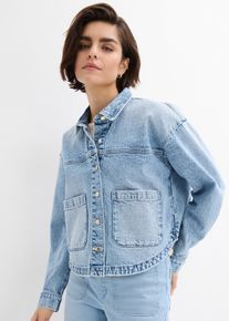 bonprix Denim Shaket / Jeansjacke, blau, Gr.36, Oversized Denim Shaket, 99% Baumwolle