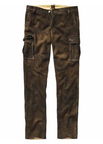 Mey & Edlich Mey & Edlich Herren Kernige Cargo-Lederhose Braun 100 % Ziegenvelours