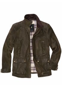 Mey & Edlich Mey & Edlich Herren Nubuk-Jacket Waxington Gr&uuml;n 100 % Leder (Lammnubuk)