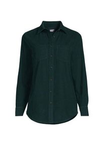 LANDS' END Boyfriend-Cordhemd f&uuml;r Damen in Petite-Gr&ouml;&szlig;e, Damen, size: petite, Gr&uuml;n, by Lands' End