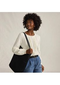 LANDS' END Biesenshirt aus Baumwoll/Modalmix f&uuml;r Damen in Petite-Gr&ouml;&szlig;e, Damen, size: petite, Elfenbein, Baumwoll-Mischung/Viskose-Mischung, by Lands' End