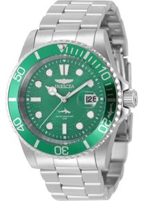 Invicta Pro Diver 50826 Herrenuhr - Quarzwerk - Edelstahl mit gr&uuml;nem Zifferblatt - 42 mm