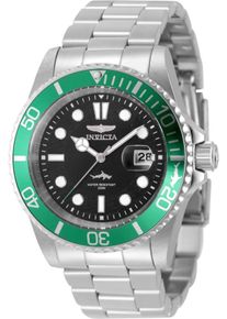 Invicta Pro Diver 50825 Herrenuhr - Quarzwerk - Edelstahl mit schwarzem Zifferblatt - 42 mm