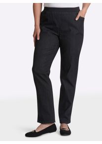 sheego Gro&szlig;e Gr&ouml;&szlig;en Stretch-Jeans mit Rundum-Dehnbund, black-denim, Gr&ouml;&szlig;e 245 - Damen