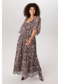 sheego Gro&szlig;e Gr&ouml;&szlig;en Chiffonkleid, bordeaux-wei&szlig;, Gr&ouml;&szlig;e 50 - Damen