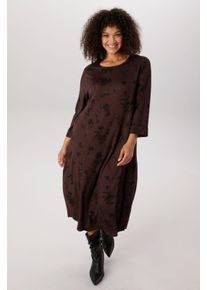 sheego Gro&szlig;e Gr&ouml;&szlig;en Jerseykleid, braun-schwarz, Gr&ouml;&szlig;e 50 - Damen