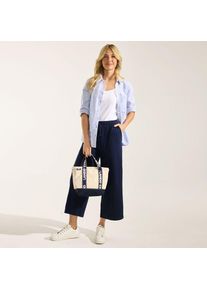 LANDS' END 7/8-Hose SPORT KNIT mit weitem Bein f&uuml;r Damen in Petite-Gr&ouml;&szlig;e, Damen, size: petite, Blau, Baumwolle, by Lands' End